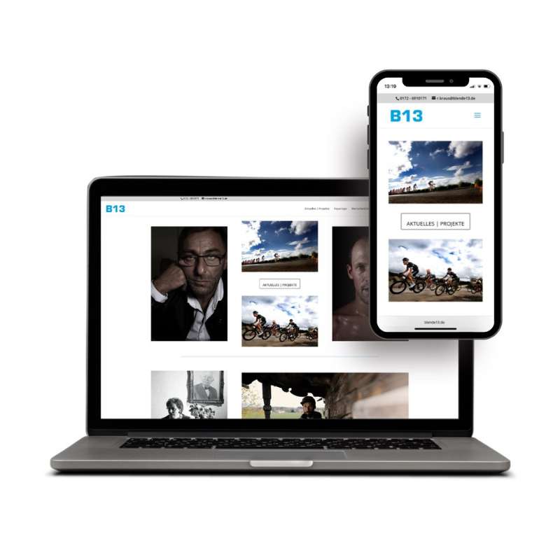 Webdesign Webseite für Fotograf Portfolio mobil und Desktop
